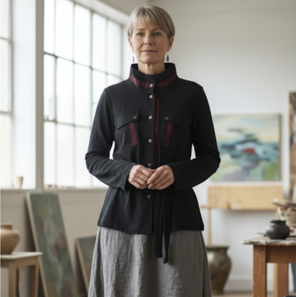 The Earth Collection 100% cotton belted jacket